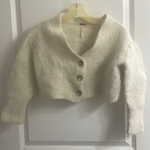 NWOT free people alpaca cropped cardigan